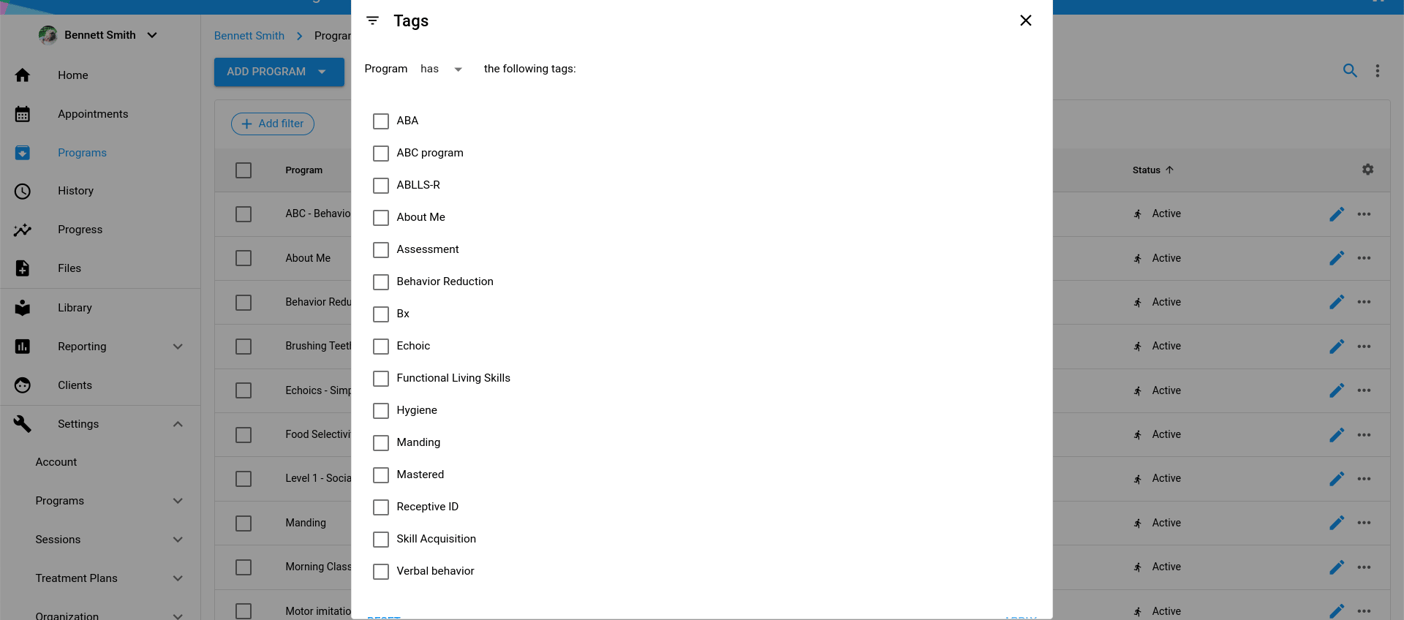 Adding and Using Program Tags