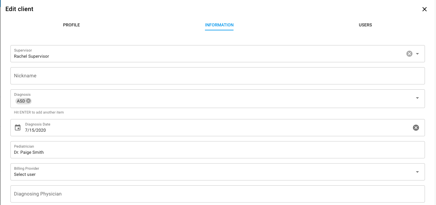 Setting up Custom Client Information Fields