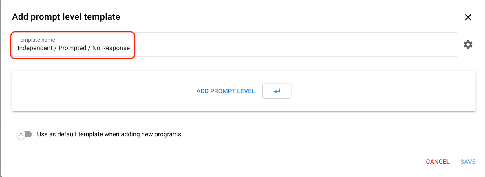 Level Answer Prompt Setting up Prompt Level Templates