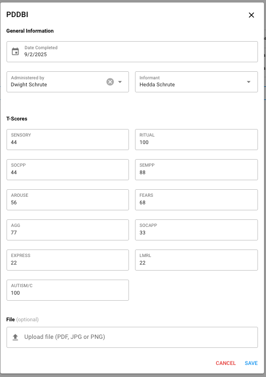 Pddbi Sample Questions Assessment Results: Manual Entry Tool